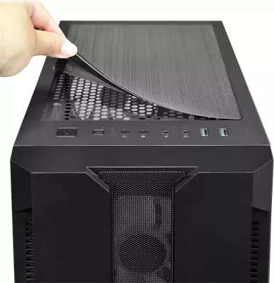 Kasë Chieftec Hunter GS-01B-OP, midi tower, xham i temperuar, RGB, e zezë