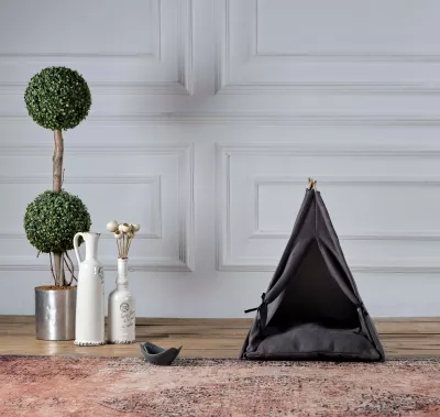 Shtrat për kafshë shtëpiake, Skye Decor, gri, Pet Cadir