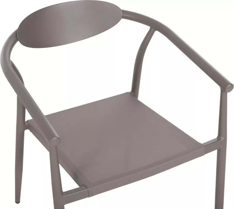 Karrige për kopsht SERLY FH6052.04, alumin, tekstilene, ngjyrë shampanjë, 56x61x74.5 cm