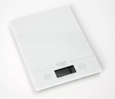 Peshore kuzhine ADLER AD3138 W 5 kg/1 g, LCD, TARE, e bardhë