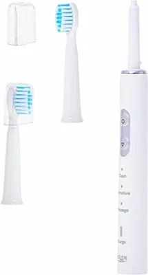 Furçë dhëmbësh sonike elektrike ADLER AD2175, 30,000 VPM, 3 modalitete, IPX7, bardhë, set me 2 koka + karikues induktiv