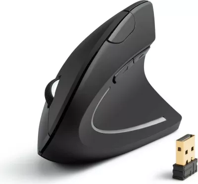 Maus pa kabllo Anker A7852, vertikal, ergonomik, 2.4G, Nano USB, i zi