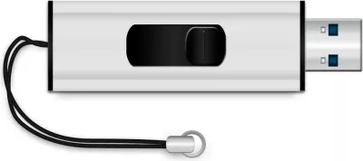 USB stick MediaRange MR914 8GB, USB 3.2, slide, zi/argjendtë