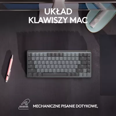 Tastierë mekanike Logitech MX Mechanical Mini for Mac 920-010837, wireless, US INTL layout, backlit, pa numpad, Graphite