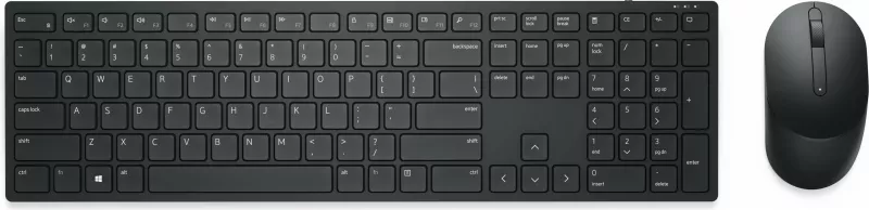 Tastierë me maus wireless DELL KM5221W, AZERTY, full-size, e zezë