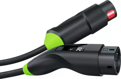 Stacion karikimi EV Green Cell Habu, 7 m, 2-në-1, 11 kW, i zi