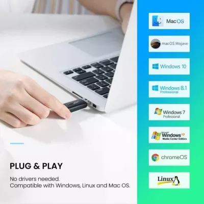 Lexues kartelash UGREEN 60722 SD/microSD USB 3.0 5Gbps, i zi, me kuti
