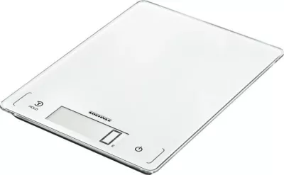 Peshore kuzhine dixhitale, Soehnle, Page Profi 300 (61507), kapacitet 20 kg, LCD i madh, sensor-touch, funksion HOLD, sipërfaqe qelqi, e bardhë