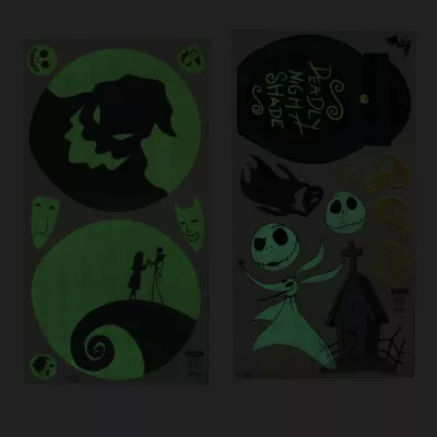 Stikerë muri Paladone Disney The Nightmare Before Christmas, vinil të heqshëm, waterproof, glow-in-the-dark, 40 copë