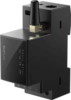 Matës i mençur energjie EcoFlow 120A WiFi, EFSMARTMETER-EU-120A, i zi