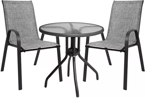 Set kopshti tavolinë & karrige FH5184.01, 3 pjesë, hiri