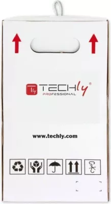 Kabllo Ethernet Techly Cat.5E F/UTP 305m për Jashtë, e Zezë
