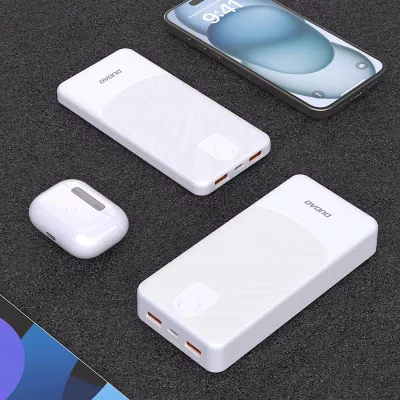 Powerbank Dudao K10, 10000mAh, 2x USB-A, USB-C, Bardhë