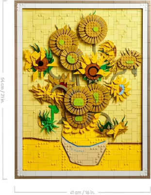 Set ndërtimi LEGO Art 31215 Vincent van Gogh Sunflowers, shumëngjyrësh