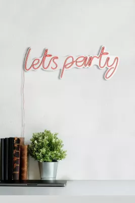 Dekor dritash LED plastike, ngjyrë rozë, Lets Party