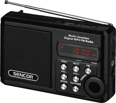 Radio xhepi Sencor SRD 215 B, MP3, USB, slot për kartelë SD, e zezë