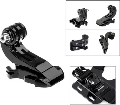 Mbajtës gjoksi për kamera sportive, Hurtel, 360° tripod rrotullues, qëndrim telefoni, i rregullueshëm, e zezë