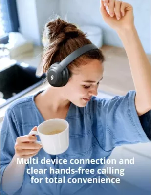 Kufje Bluetooth TaoTronics TT-BH1121, driver 40 mm, Bluetooth 5.3, 20 orë bateri, palosshme, me lidhje 3.5 mm, të zeza
