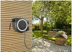 Kasetë muri GARDENA RollUp, automatike, 25m, e zezë/gri