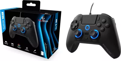 Kontroller me kabllo EGOGEAR SC10 RGB, për PS4/PS3/PC, jack 3.5 mm, kabllo 2 m, i zi