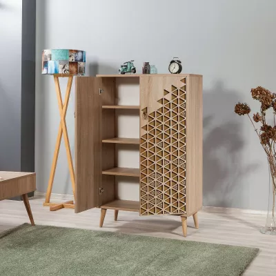 Dollap multifunksional Hanah Home, Multibox - 124, ngjyrë lisi Sonoma