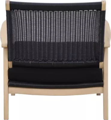 Karrige Salsa me jastëk, ngjyrë e zezë, 74.5x73x75.8