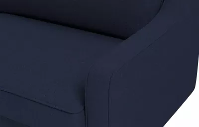 Divan një vendësh Robin, ngjyrë blu nate, këmbë druri, Atelier del Sofa