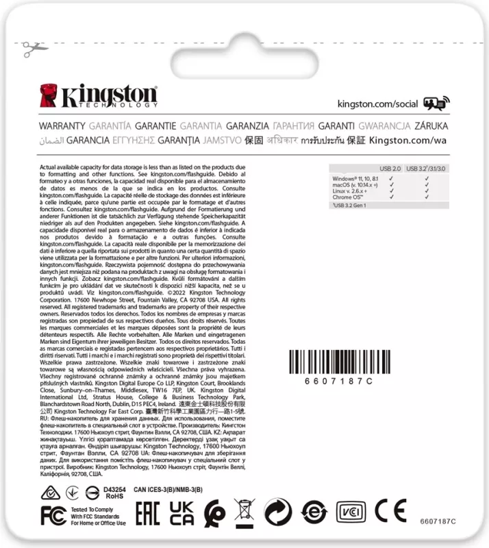 USB Portativ Kingston DataTraveler 64GB, USB 3.2 Gen 1, Ngjyrë Zezë