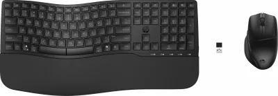 Set tastierë + maus HP 680 Comfort Dual-Mode 8T6L6AA, DE layout, 6 butona, me wrist rest, i zi
