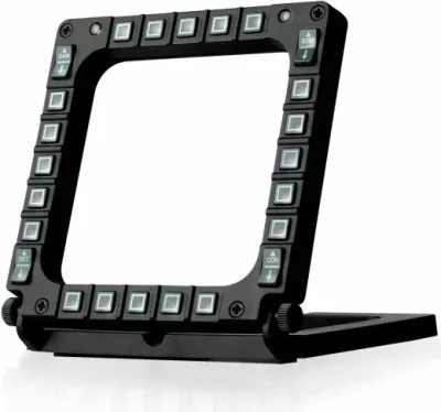 Panel MFD për simulim fluturimi Thrustmaster MFD Cougar, 48 komanda të programueshme, me ndriçim, set 2 copë, i zi