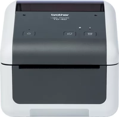 Printer etiketa Brother TD-4210D, termik direkt, gri, bardhë
