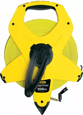 Metër shirit matës Stanley PowerWinder 2-34-777 100 m fiberglas, e verdhë