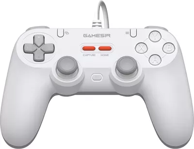 Kontrollor me kabllo, GameSir, T3 WT Tegenaria Lite, 1000 Hz, Hall effect sticks, dy motorë dridhje, e bardhë