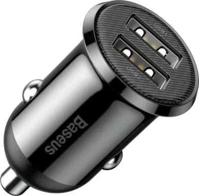 Karikues veture Baseus Grain Pro 2x USB-A 24W 4.8A 12/24V, i zi