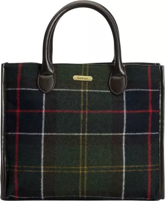 Çantë tote femra Barbour Barrhill Tartan LBA0423, jeshile e errët