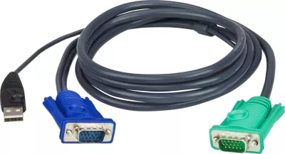 Kabllo KVM ATEN 2L-5205U, VGA/USB, 5m, zi