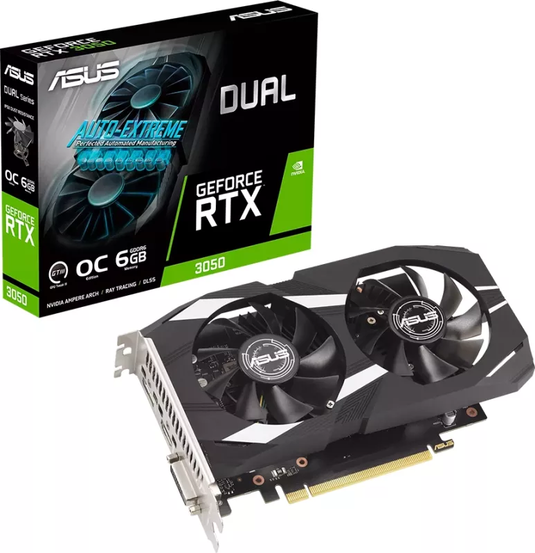 Kartelë grafike ASUS Dual GeForce RTX 3050 OC Edition 6GB GDDR6