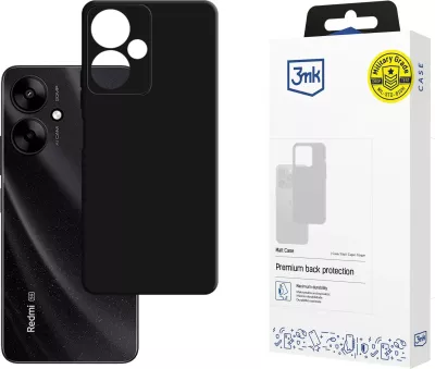 Mbështjellës 3mk Matt Case për Xiaomi Redmi 13C 5G, i zi