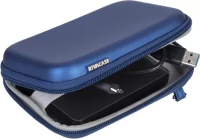 Mbështjellës për HDD RIVACASE 9101 për 2.5\", EVA, rezistent ndaj ujit, me rrip supi, kaltër e çelët