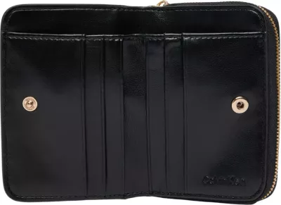 Portofol Calvin Klein CK CROC Medium Flap Zip Around LV04F1095G për femra, i zi