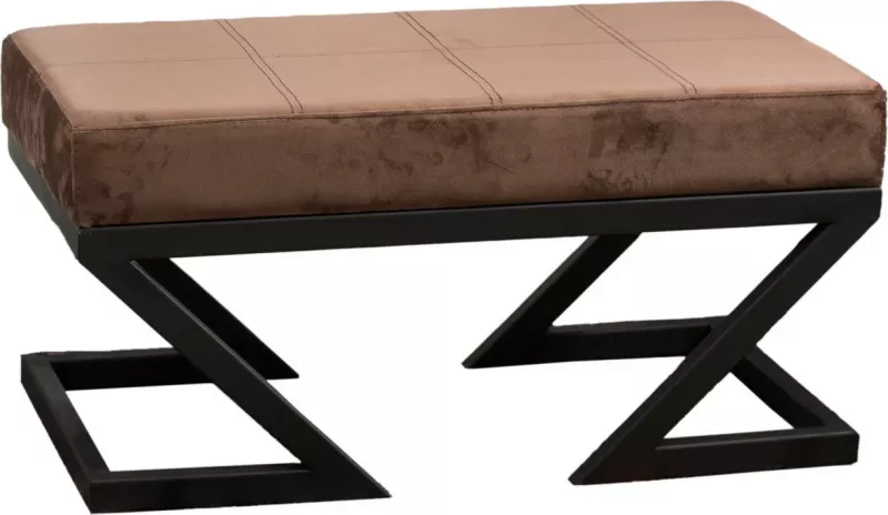 Puf Atelier del Sofa, kadife, kafe, 90x45x45cm