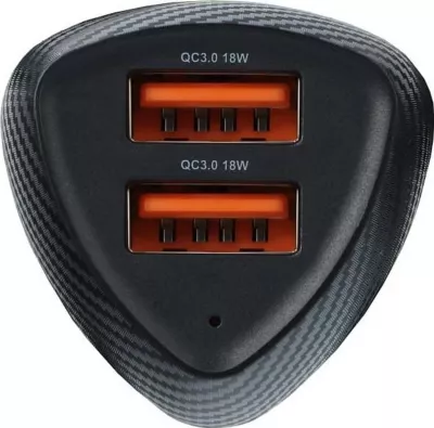 Karikues veture Forcell F-Energy Carbon CC50-2A, 2x USB-A, QC3.0, 36W, i zi