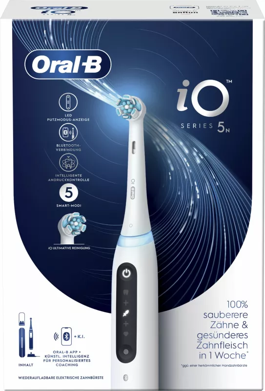 Furçë dhëmbësh elektrike Oral-B iO Series 5, 5 mënyra pastrimi, e bardhë