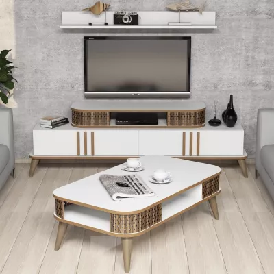 Set mobiljesh për dhomë dite, Eylül, ngjyrë e bardhë