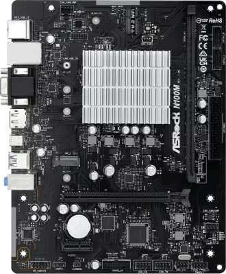 Pllakë amë ASRock N100M, Intel CPU onboard, micro ATX, e zezë