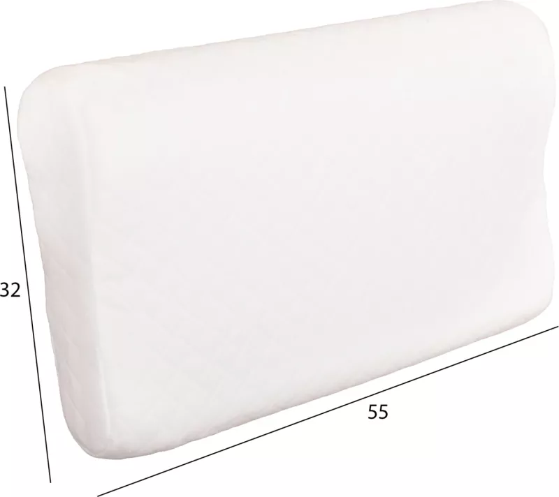 Jastëk për gjumë BEZEL FH673 shkumë memorie - pëlhurë e bardhë 55x32Hcm
