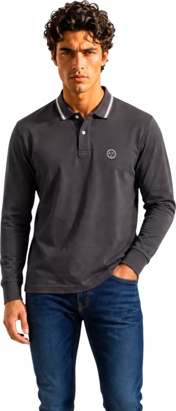 Maicë polo për meshkuj Armani Exchange XM003427 AF13026, e zezë [Madhësia: XS]