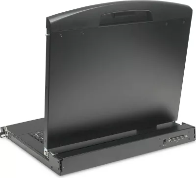 Konsolë rack Digitus 19" LCD, 16-port VGA KVM, QWERTZ, e zezë