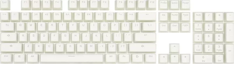 Keycaps Redragon A130 PBT Doubleshot, 104 copë, bardhë