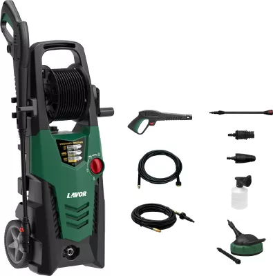 Pastrues me presion të lartë Lavorwash Planet 180 WPS 2500W 180bar 3 programe, jeshile/zezë, set me aksesorë